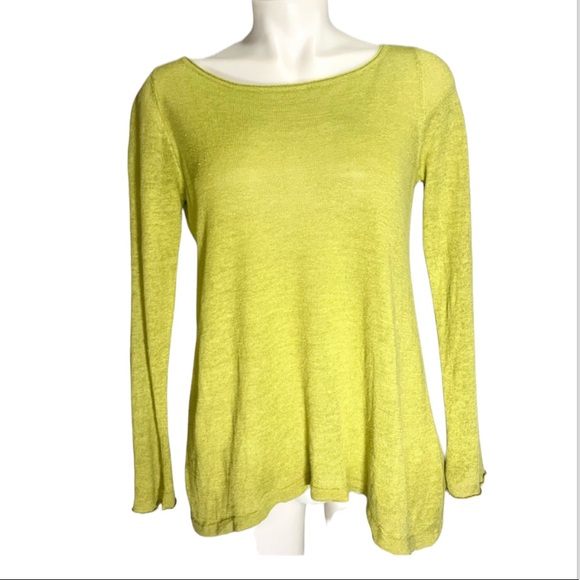Eileen Fisher Organic Linen Oversized Top NWOT Blouse XS Sweater - Picture 3 of 8